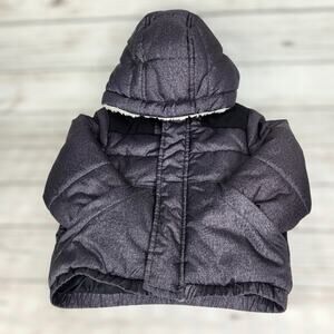 Carter's Puffer Boy's Jacket with Sherpa lined Hood Size 2T Winter Fall Cozy
